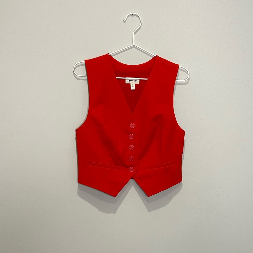 Open Edit Red Vest - Picture 2 of 6